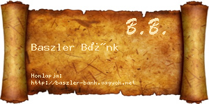 Baszler Bánk névjegykártya